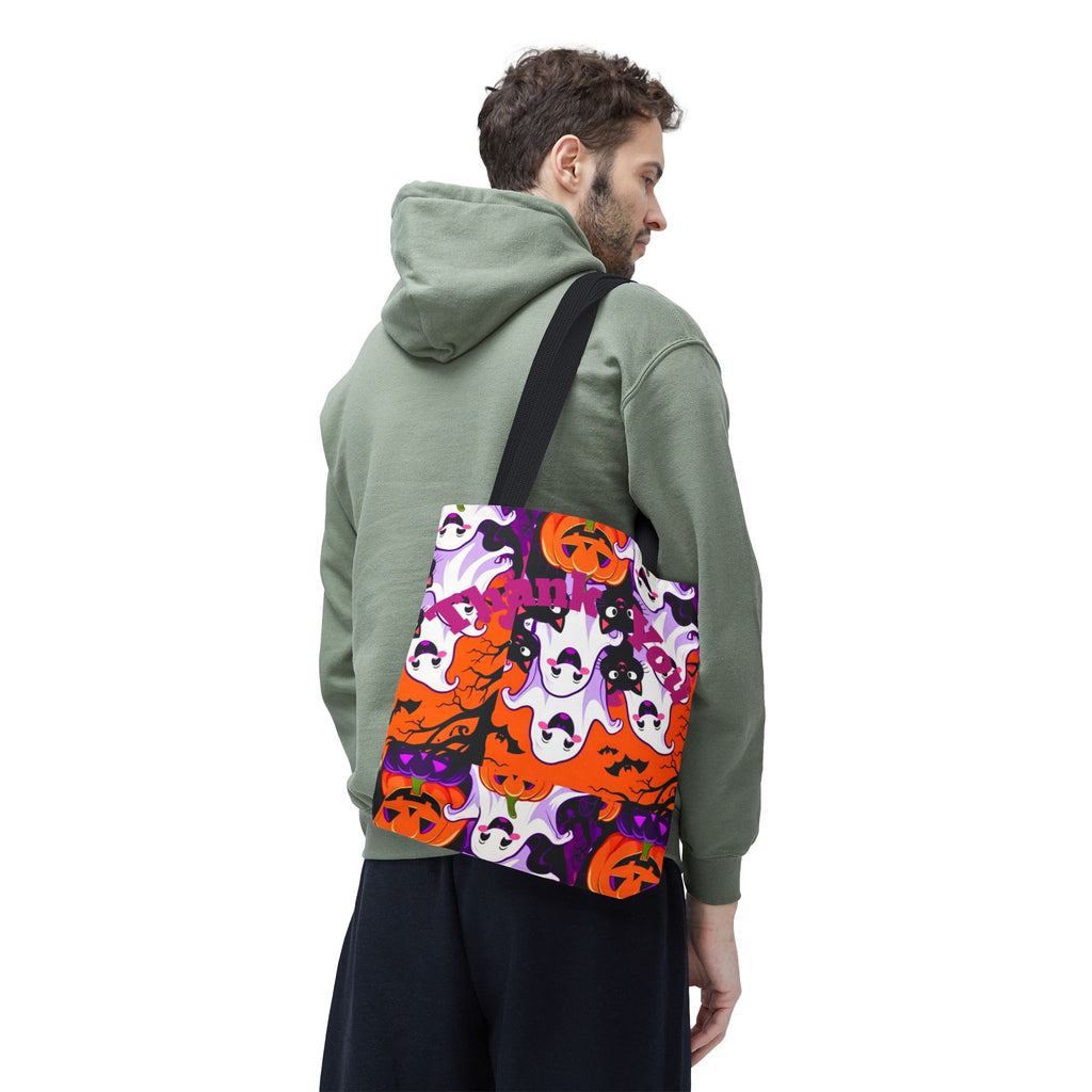 Halloween Tote Bag - Trending Seasonal Bags for Gift Basket Ideas, Fall Vibes, Spooky Vibes - Customizable Tote Bags, Halloween Treats, Gift