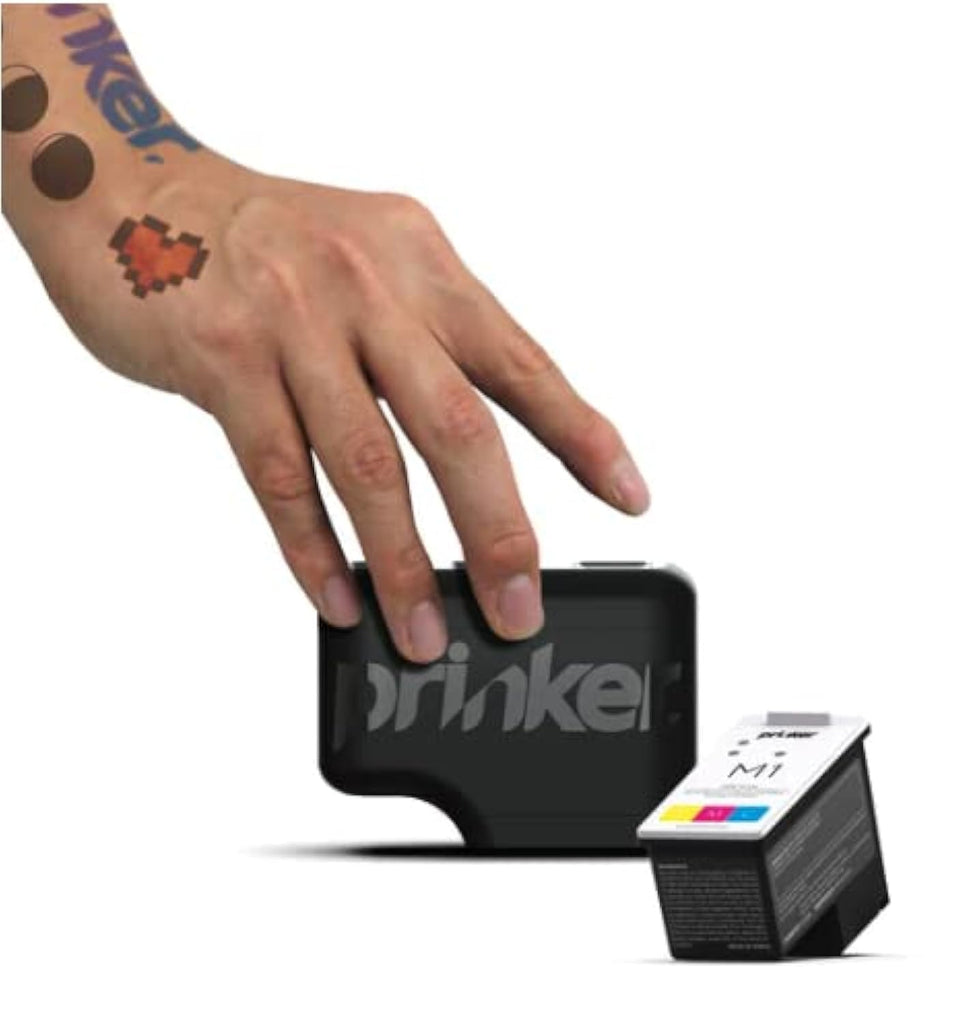 Prinker Temporary Tattoo Printer, Custom Tattoos in Seconds, Water-Resistant and Soap-Washable, Android & iOS Compatible, Fun & Easy, Festivals Parties Events (Prinker M with Color Ink)